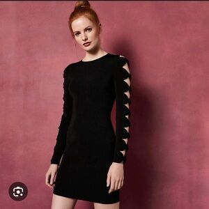 Ted Baker Black Long Sleeve Dress with Cut-Out Detail